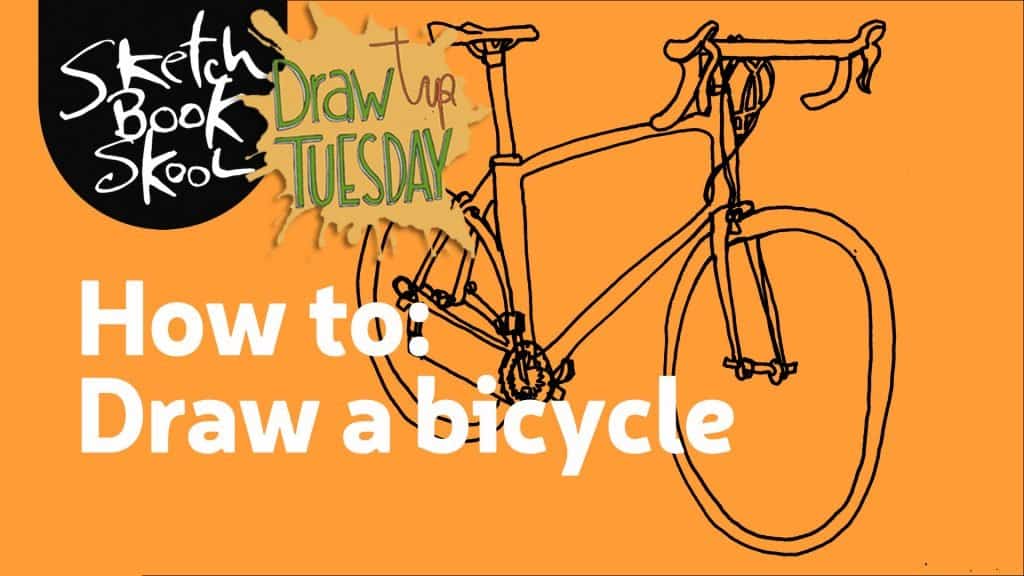 how to draw a bicycle banner