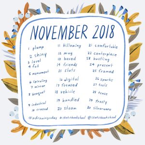 A Drawing A Day: November 2018 Drawing Word Prompt List | Sketchbook Skool